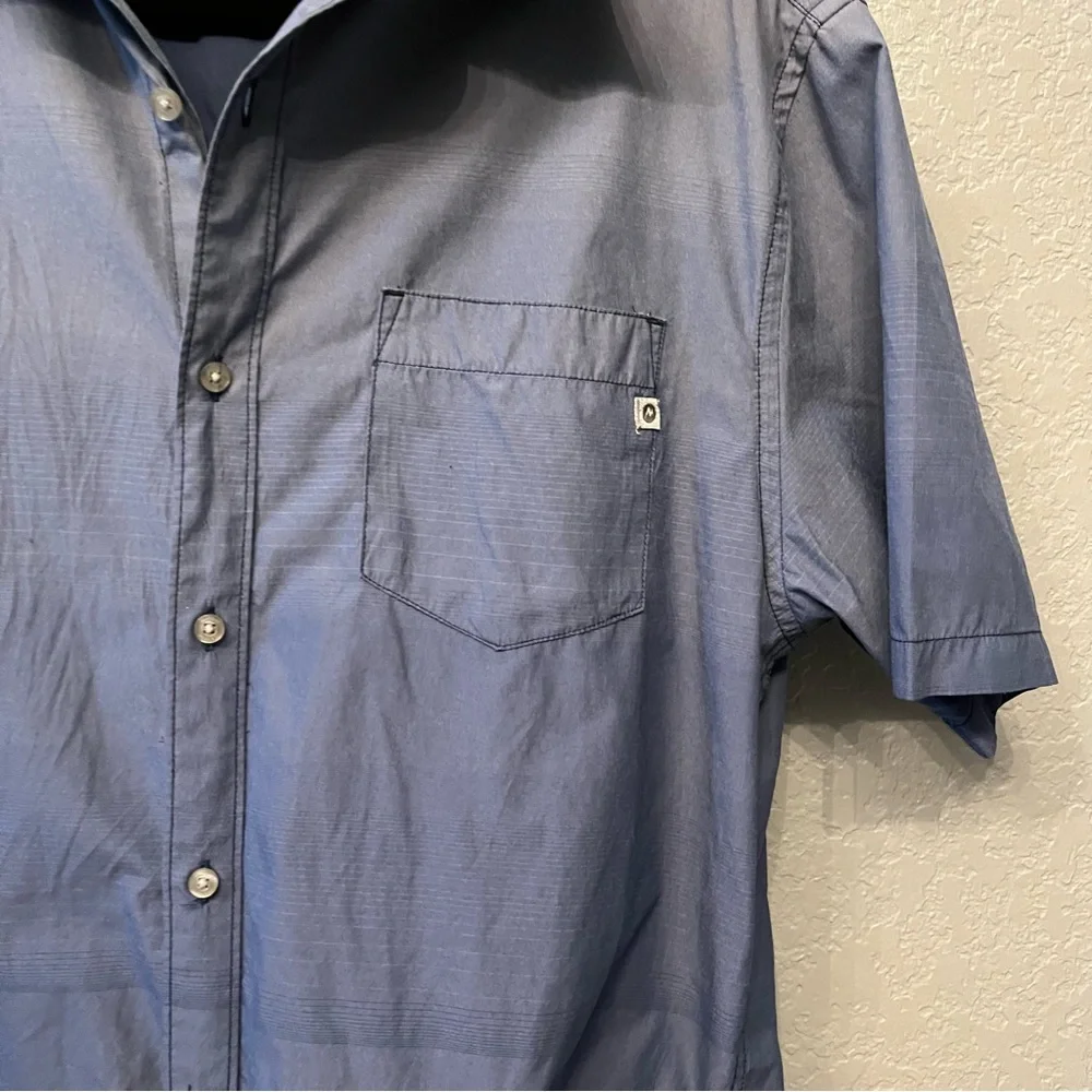 Marmot men’s shirt size Large blue ombre short sleeve button down outdoor hiking - Picture 3 of 10